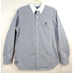 Ralph Lauren RRL Makers Bespoke Skull Stripe Shirt M Heritage Broadway Rare